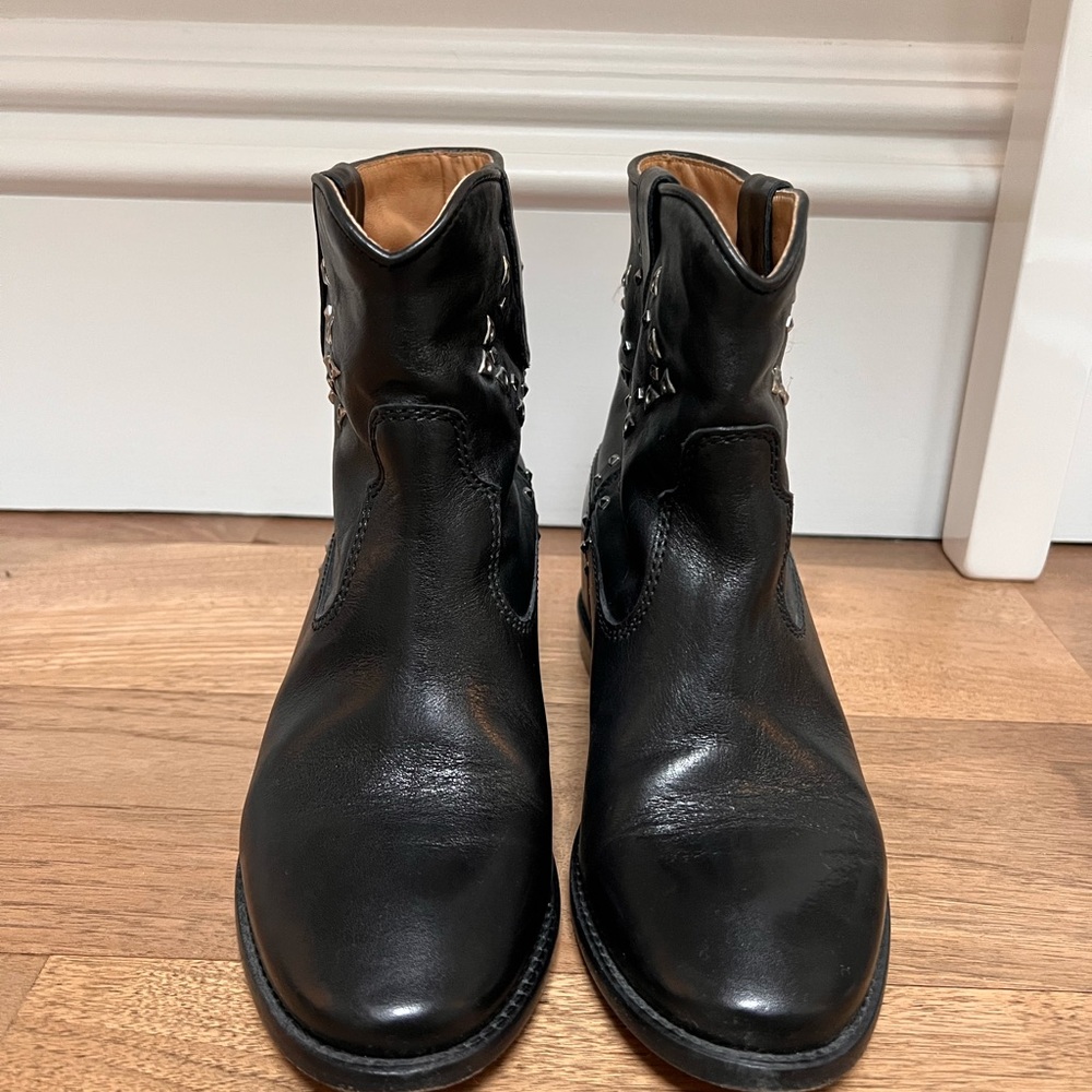 Isabel Marant Black Leather Combat Boots - Picture 3 of 3